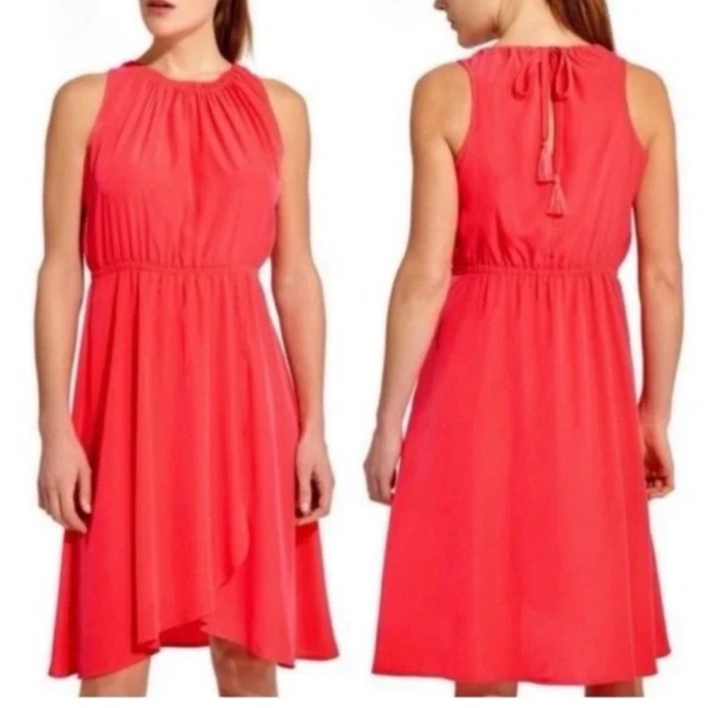 Athleta Martinique Faux Wrap Blouson Tassel Exercise Dress